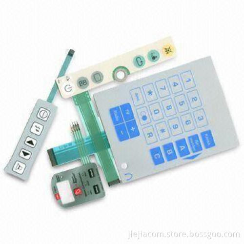 Membrane Keypad Switch Tail with Clear Mask or Green Mask